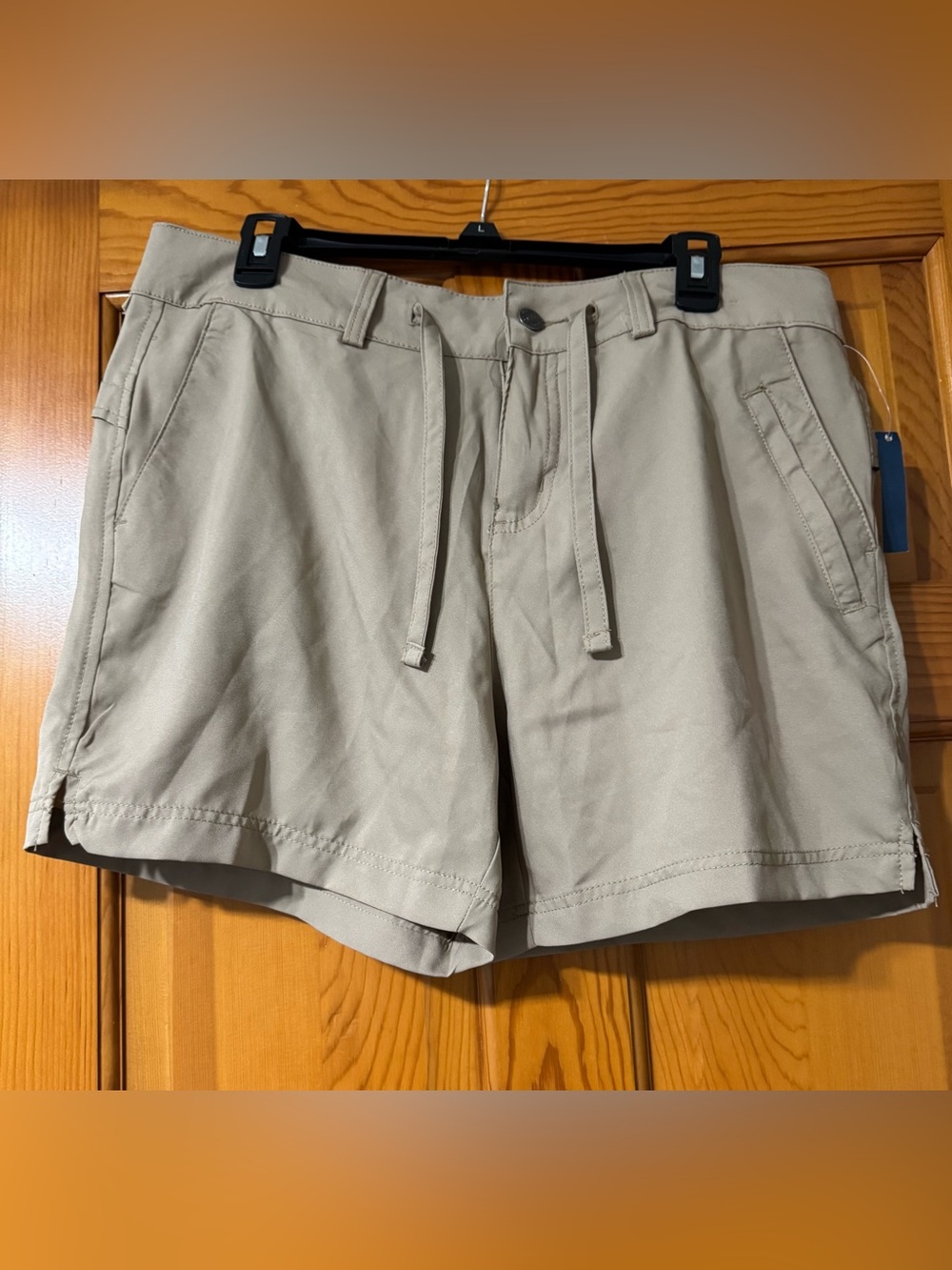 Magellan Outdoors Tan Drawstring Cargo Shorts